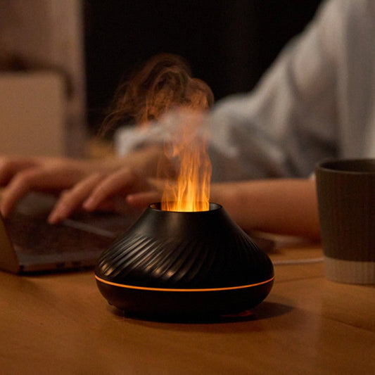 Newest 3D Colorful Flame Diffuser Humidifier with Essential Oil Aromatherapy