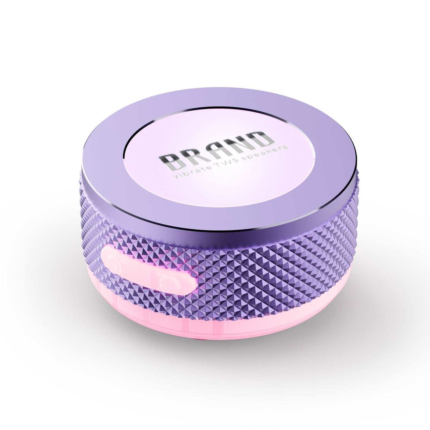 Purple container with pink interior on a white background