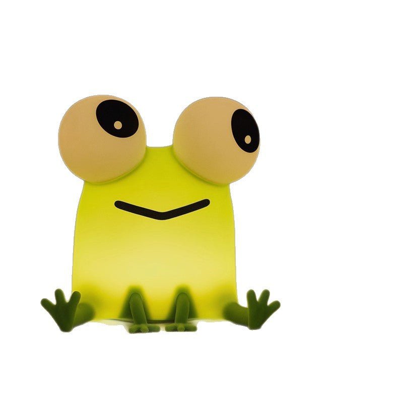 Cute Frog Silicone Night Light, Rechargeable Kids Bedside Lamp & Stress Relief Gift