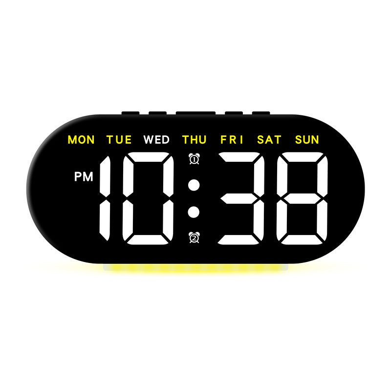 Modern LED Digital Alarm Clock with Ambient Light and Multiple Color Options