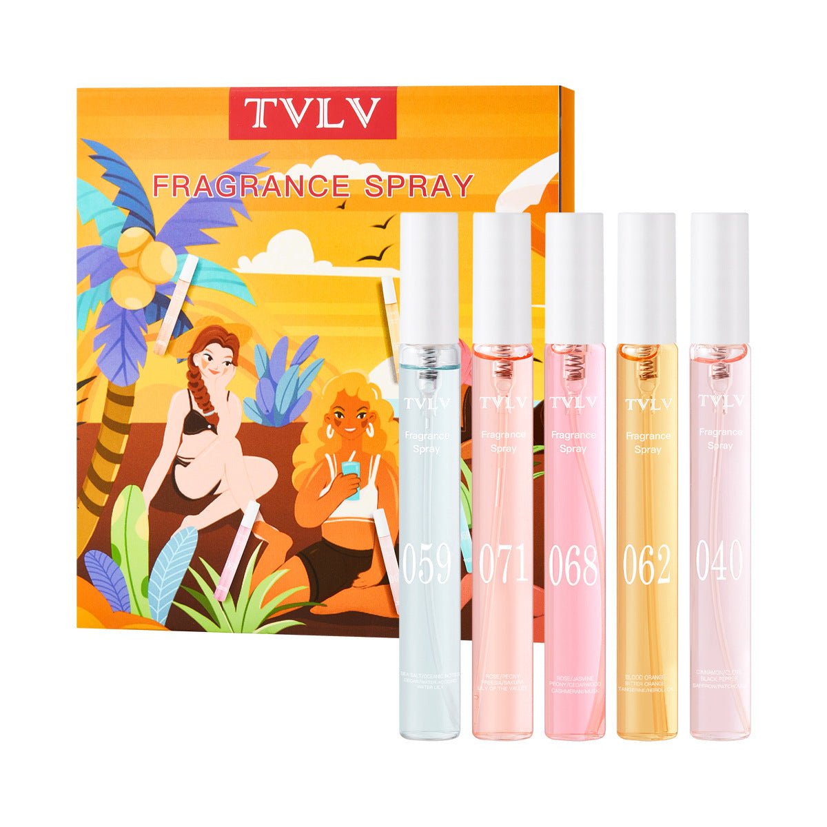 5 Pcs Hair & Body Fragrance Spray Set, Long Lasting Alcohol-Free Perfume