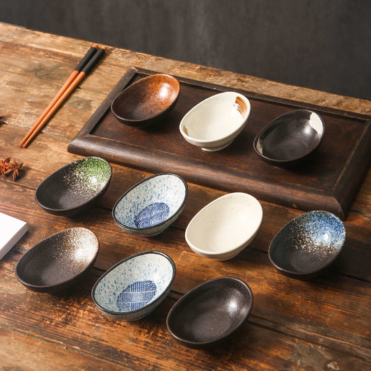 Japanese Ceramic Sauce & Dipping Bowls – Small Tableware for Condiments and Side Dishes