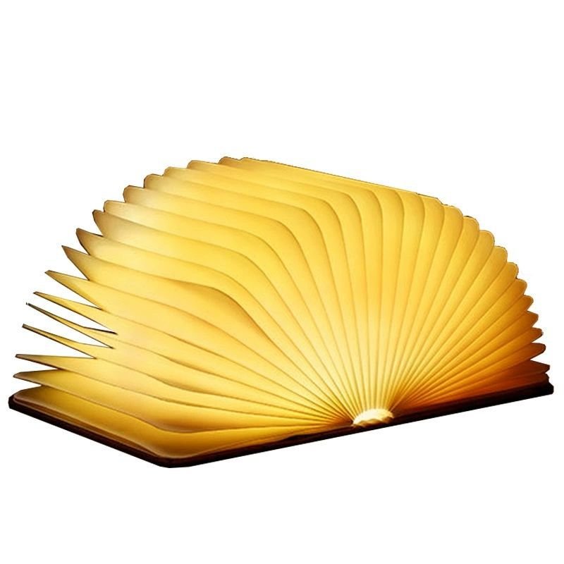 Creative Folding Book Night Light, Portable Rechargeable LED Lamp with Eye Protection Design