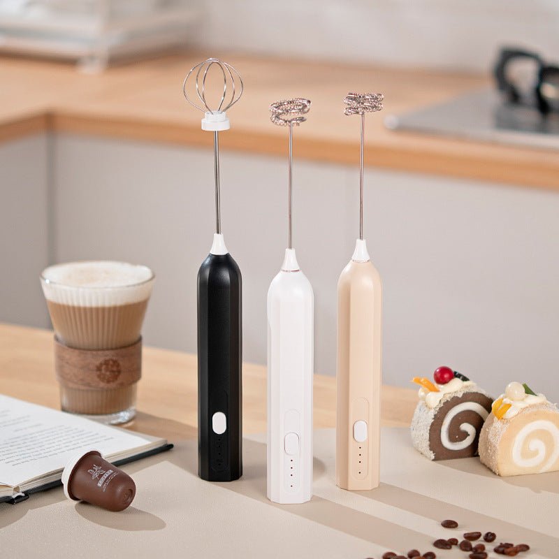 Handheld Electric Milk Frother – USB Rechargeable Coffee Whisk & Baking Mixer - DonoHome