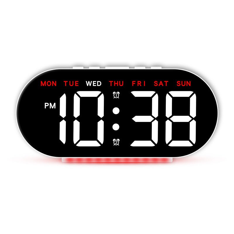 Modern LED Digital Alarm Clock with Ambient Light and Multiple Color Options