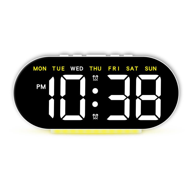 Modern LED Digital Alarm Clock with Ambient Light and Multiple Color Options
