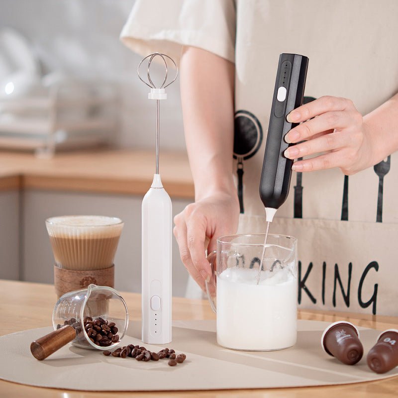 Handheld Electric Milk Frother – USB Rechargeable Coffee Whisk & Baking Mixer - DonoHome