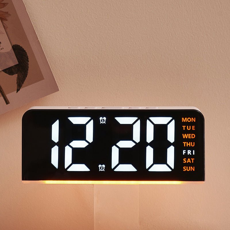 Modern LED Digital Alarm Clock with Ambient Light and Multiple Color Options