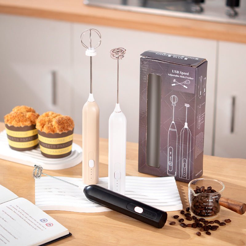 Handheld Electric Milk Frother – USB Rechargeable Coffee Whisk & Baking Mixer - DonoHome