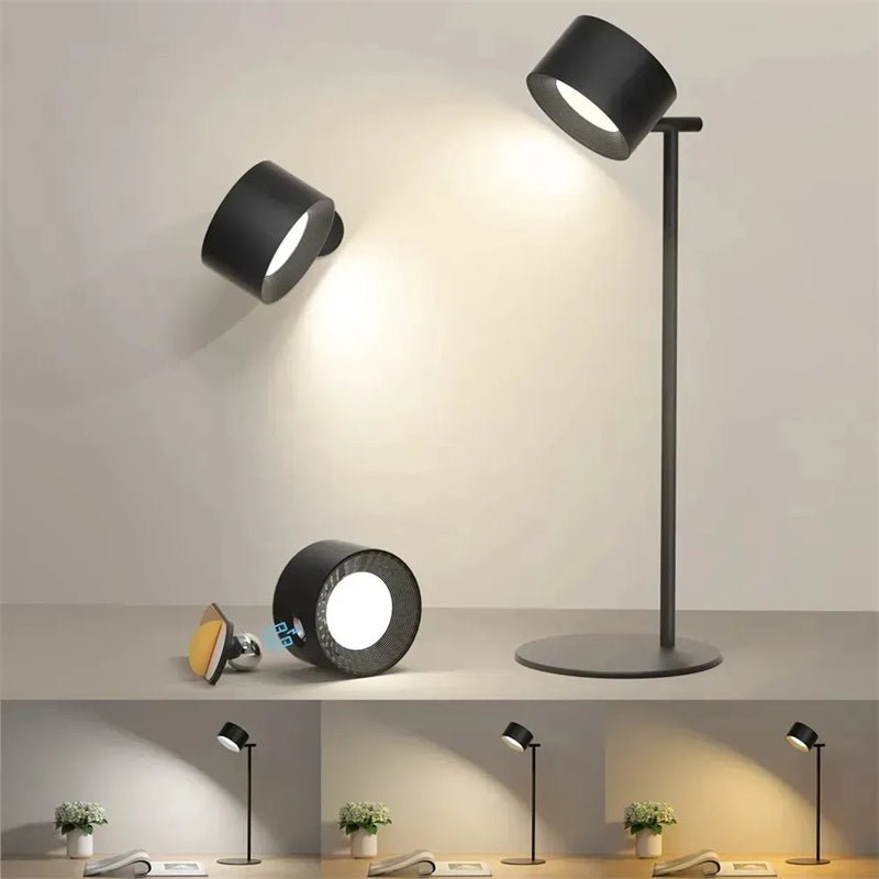 Multifunction LED Desk Lamp with Magnetic Mount, 360° Rotation & USB Rechargeable