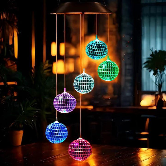 Color Changing Solar LED Wind Chime Hanging Light for Garden, Terrace, Yard & Patio Decoration