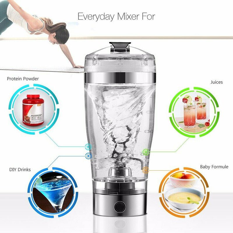 Portable Electric Protein Shaker Bottle, USB Rechargeable Blender