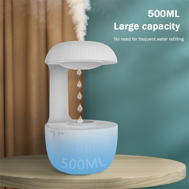 Anti-Gravity Humidifier with Levitating Water Drops, Silent Cool Mist Maker