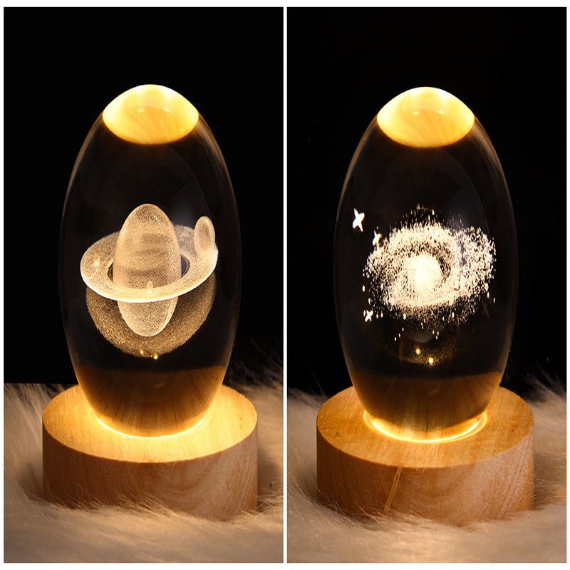 3D Galaxy Crystal Ball LED Night Light, Dimmable Table Lamp