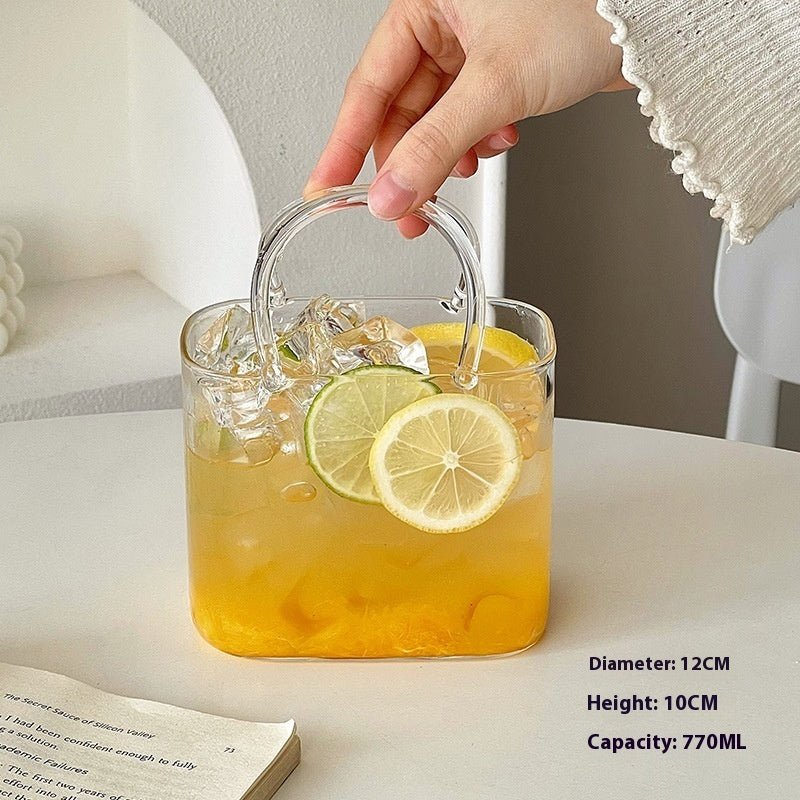 Summer Glass Handbag Cup for Fruit Teas and Cocktails
