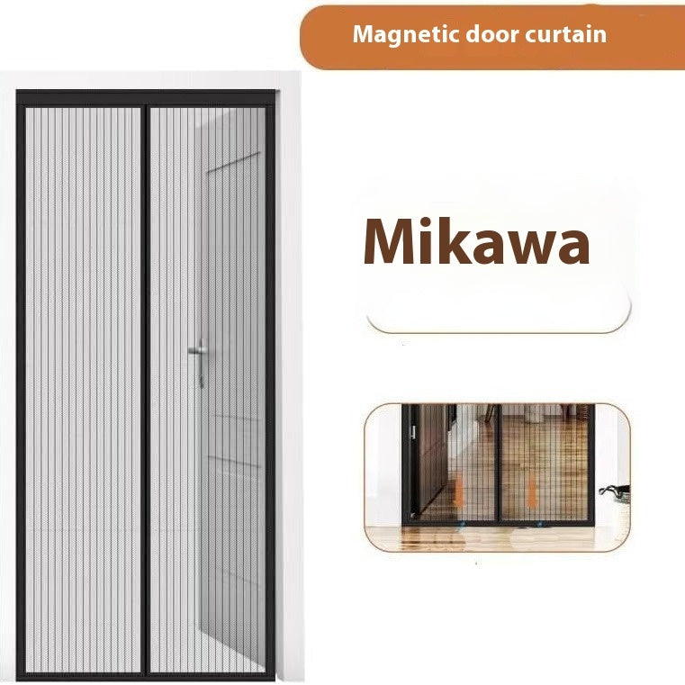 Magnetic Mesh Door Screen – Soft Curtain with Velcro & Pushpins for Insect Protection