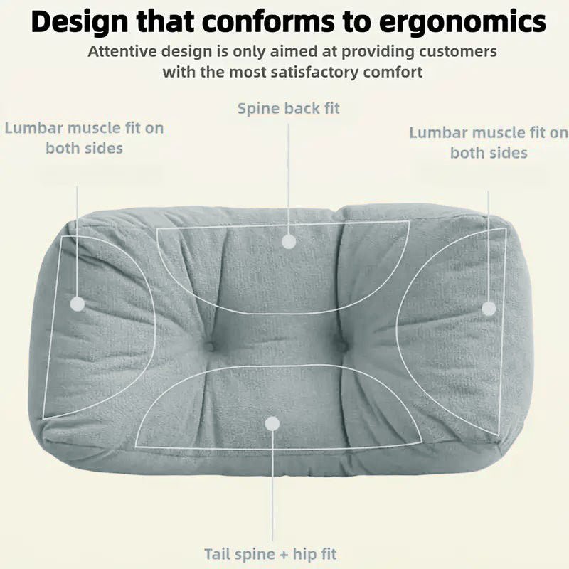 Comfy Lumbar Pillow for Office Chair, Sofa, or Bed - Pain Relief & Support - DonoHome