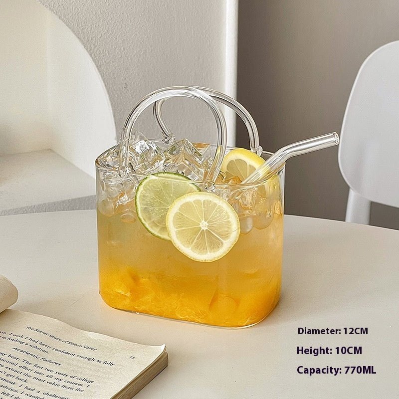 Summer Glass Handbag Cup for Fruit Teas and Cocktails