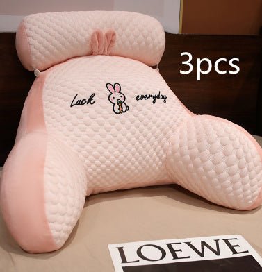 Large Fluffy Reading Cushion – Soft Bedside Backrest & Lumbar Support Pillow for Sofa, Bed & Office Chair