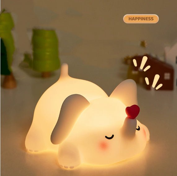 Creative Silicone Rechargeable Night Light, Portable Bedside Lamp for Kids & Bedroom Decor