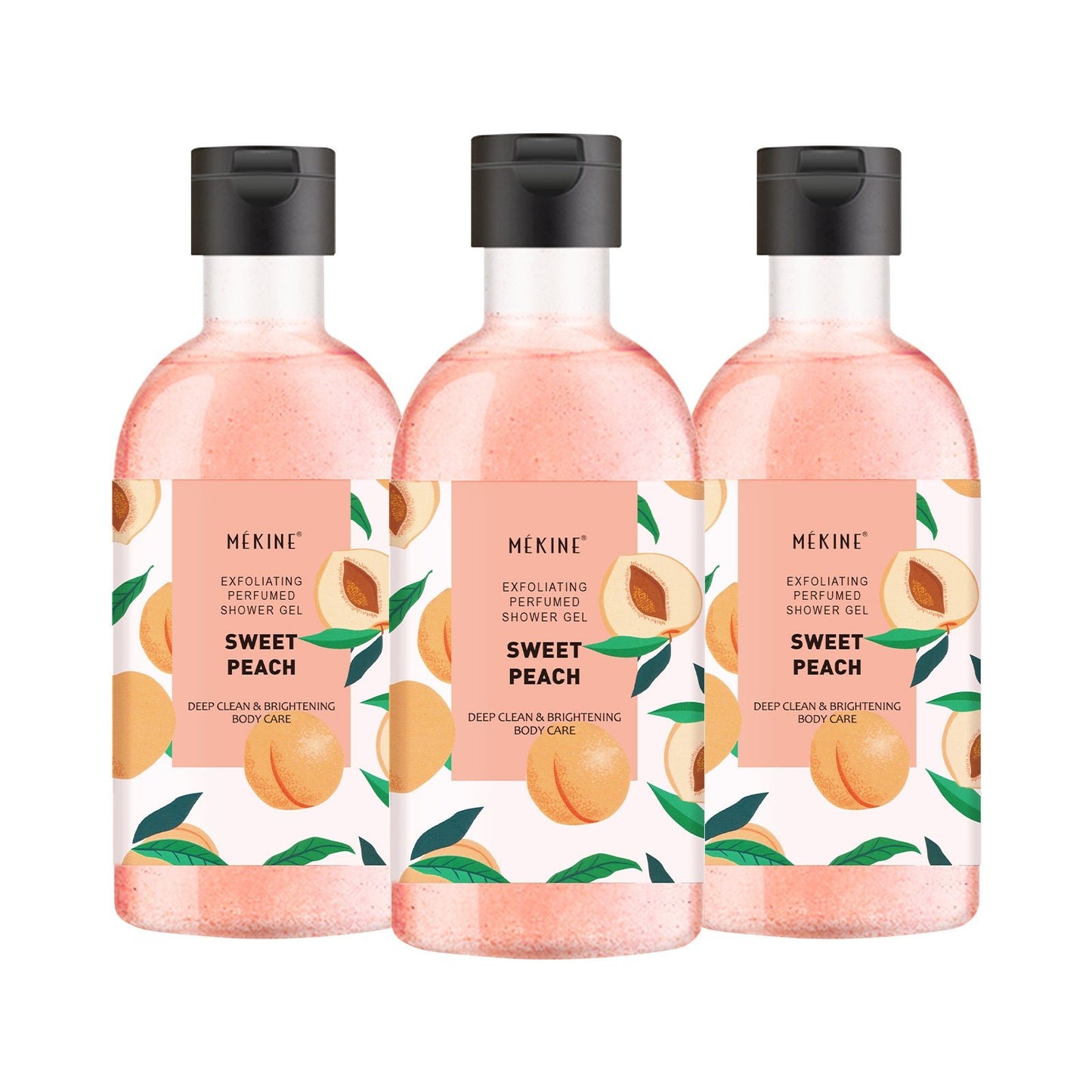 Peach Shower Gel – Exfoliating Perfumed Body Wash with Sweet Peach Scent, Deep Clean & Brightening