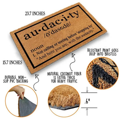 Heavy Duty Coir Welcome Doormat – Non-Slip Outdoor Entryway Mat, Funny Housewarming Gift