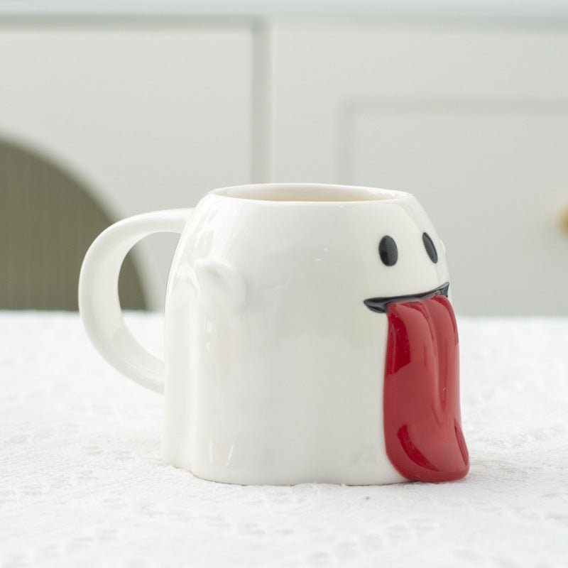 Creative Halloween Ghost Mug – 3D Ceramic Coffee Cup with Cute Design