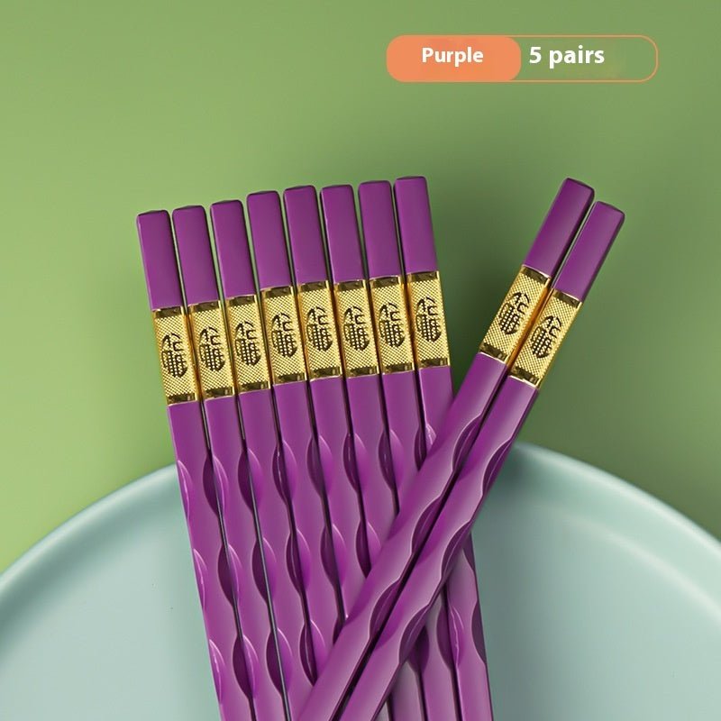 Non-Mold Alloy Chopsticks – Durable Household Reusable Tableware