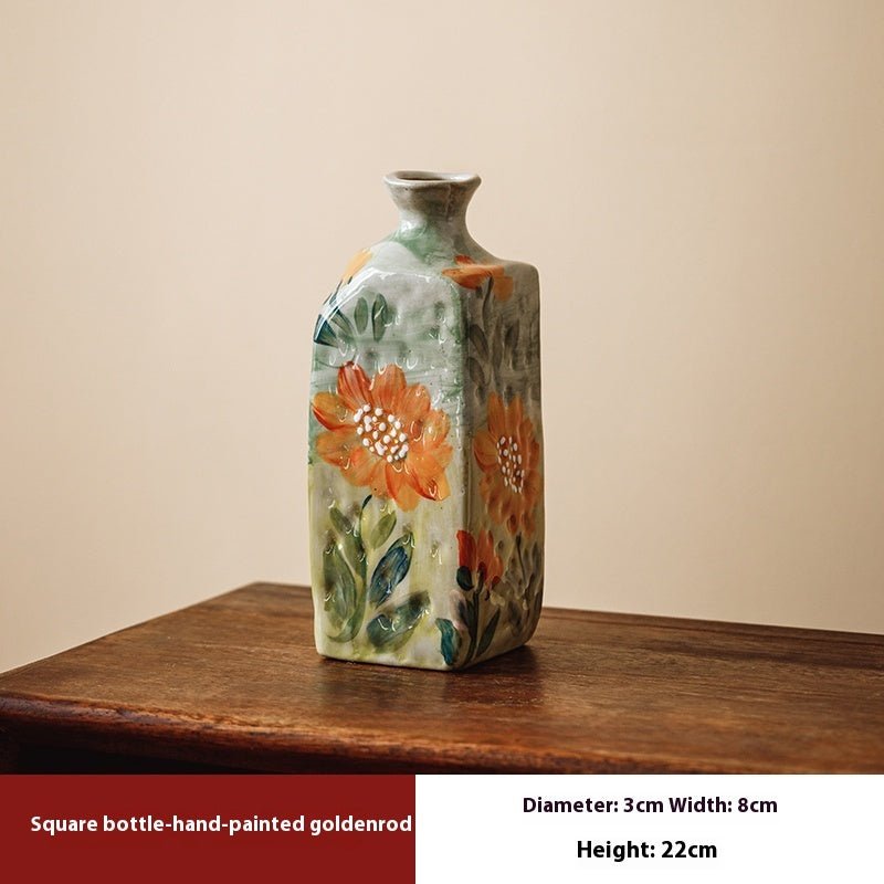 Hand-Painted Chinese Ceramic Vases for Home Decor and Flower Arrangement