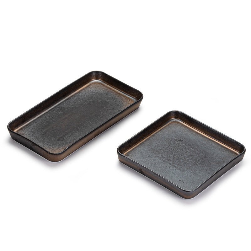 Rustic Stoneware Sushi & Sashimi Serving Plate – Japanese Style Tray