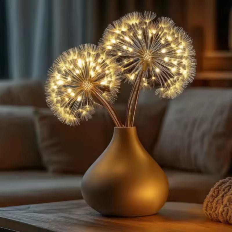 LED Warm White Glowing Dandelion Night Light, Decorative Mood Lamp for Bedroom & Home Aesthetic Lighting