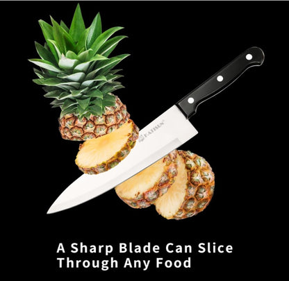 19-Piece Kitchen Knife Set w/ Block & Built-in Sharpener (German Steel, Dishwasher-Safe)