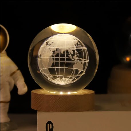 3D Galaxy Crystal Ball LED Night Light, Dimmable Table Lamp
