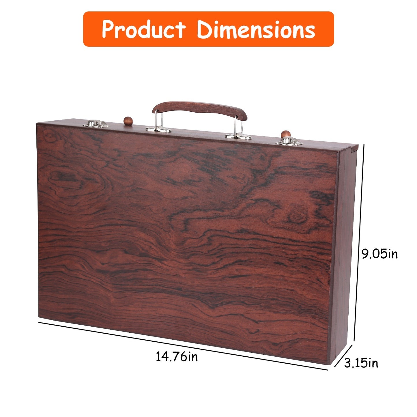 140Pcs Professional Art Kit – Colored Pencils, Oil Pastels, Crayons, Watercolor Cakes & Brushes in Wooden Box