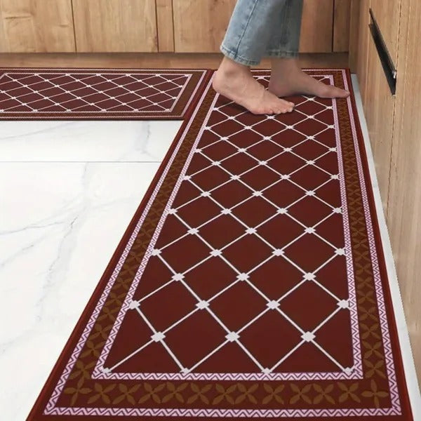 Washable Kitchen Rugs – Non-Slip Absorbent Mats for Floor, Set of 2 Kitchen Runners