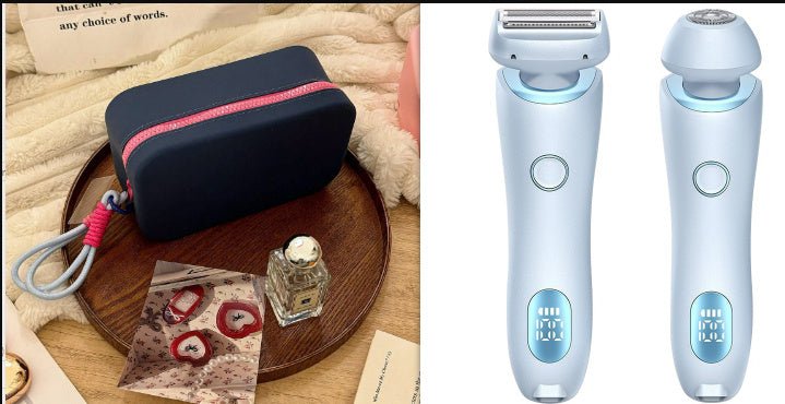 2-in-1 Women's Electric Shaver & Trimmer for Painless Body Hair Removal