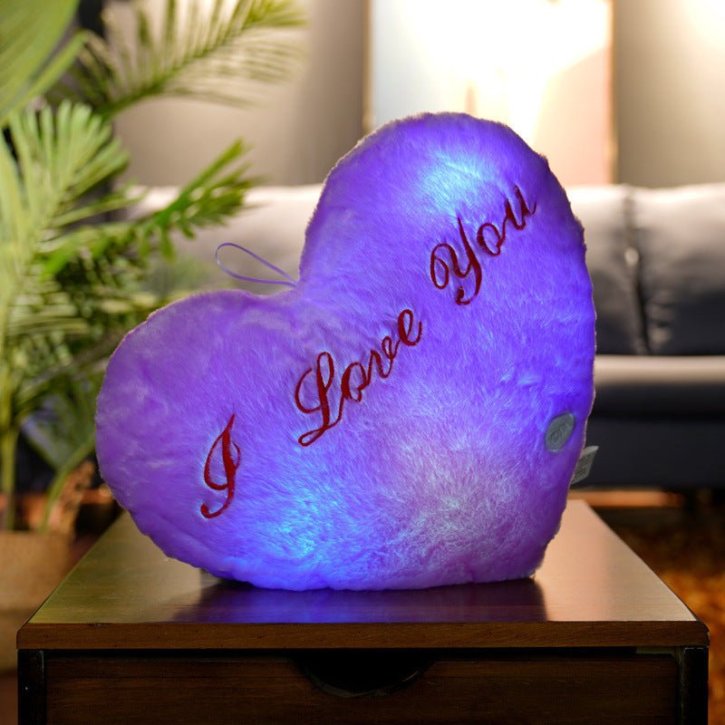Cute Luminous Pillow – Colorful LED Light-Up Plush Cushion for Bedroom & Living Room
