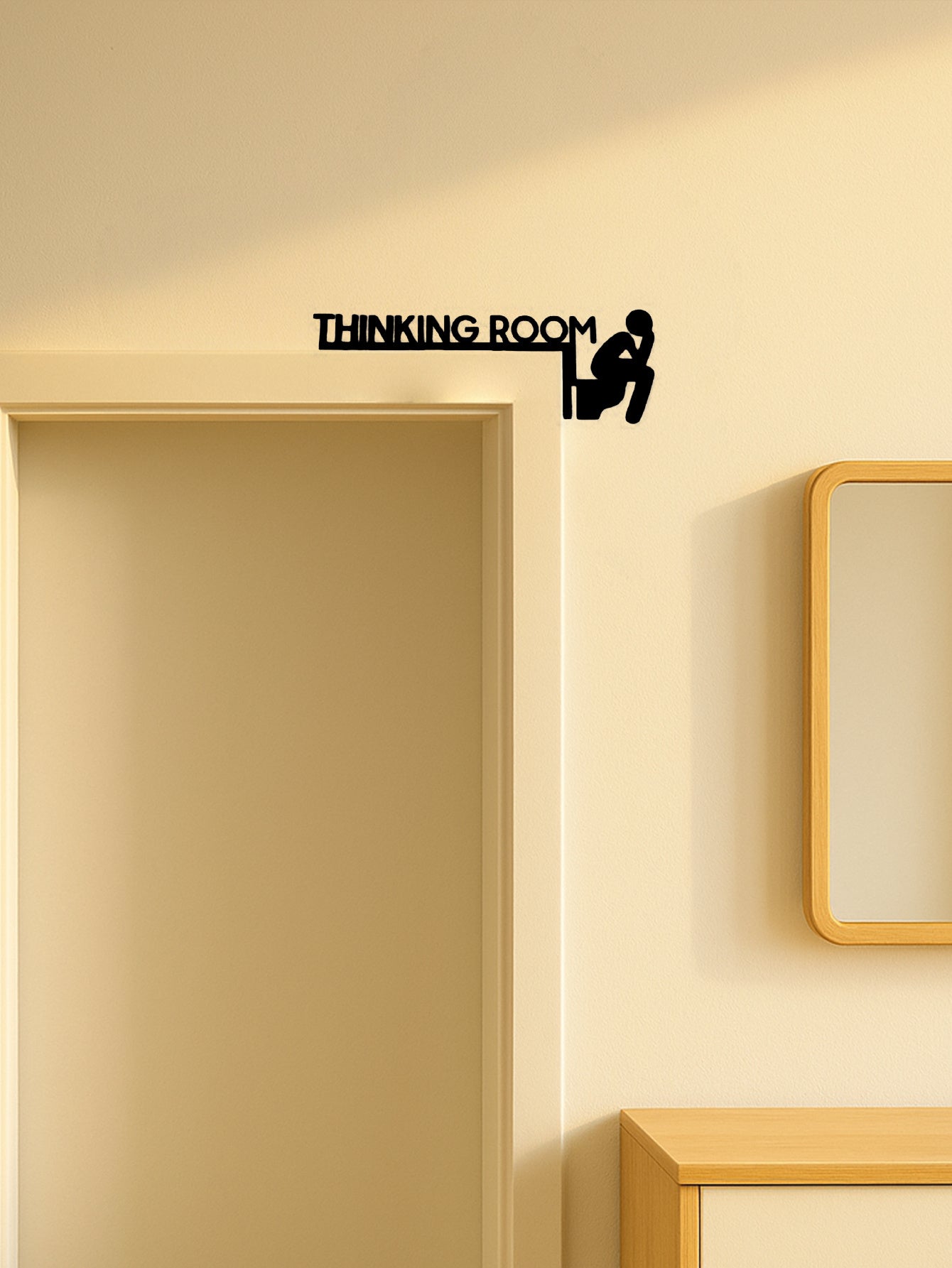 1pc Modern Metal Toilet Door Sign,Room Wall Sculpture, Home Decor