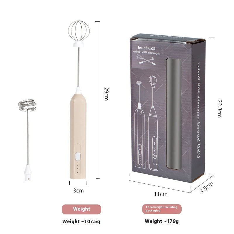 Handheld Electric Milk Frother – USB Rechargeable Coffee Whisk & Baking Mixer - DonoHome