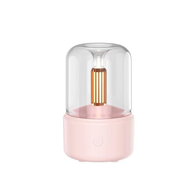Portable USB Atmosphere Light Humidifier & Aroma Diffuser with Candlelight Effect