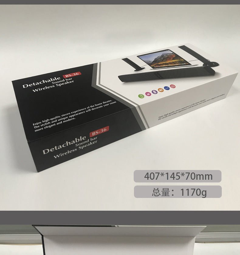 Convertible 2-in-1 Soundbar Speaker, Detachable Stereo Loudspeaker for Home