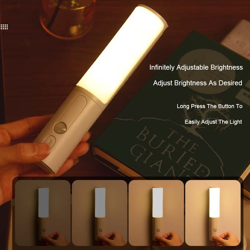 Motion Sensor LED Night Light, Dimmable & Rechargeable Wall Lamp