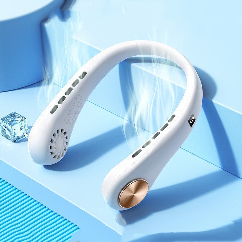 Portable Bladeless Neck Fan, USB Rechargeable Air Cooler for Sports & Summer
