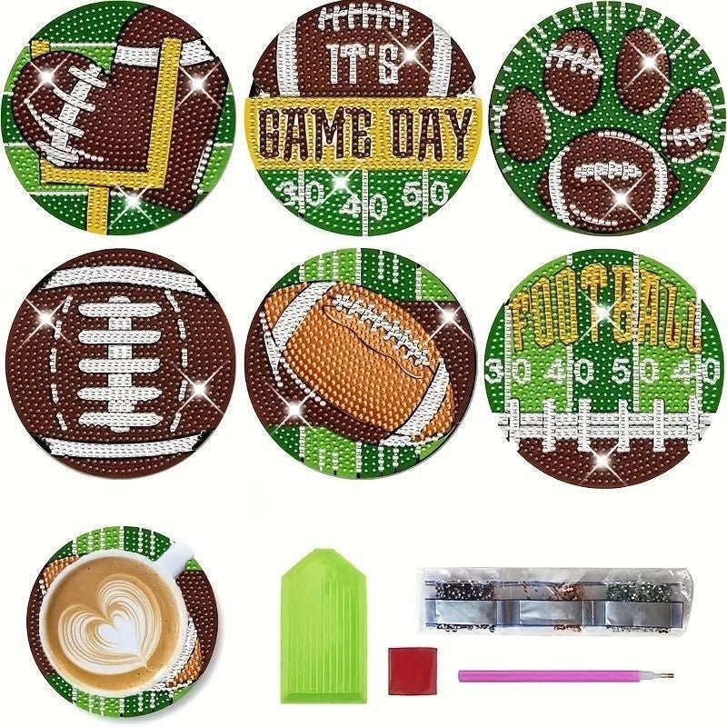 DIY Rhinestone Diamond Painting Coaster Kit, Handmade Farm Animal Set