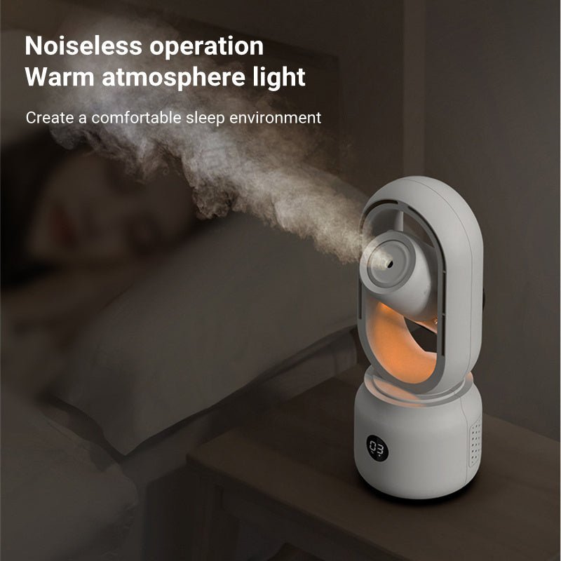 Portable Bladeless Mist Fan, USB Rechargeable Air Humidifier