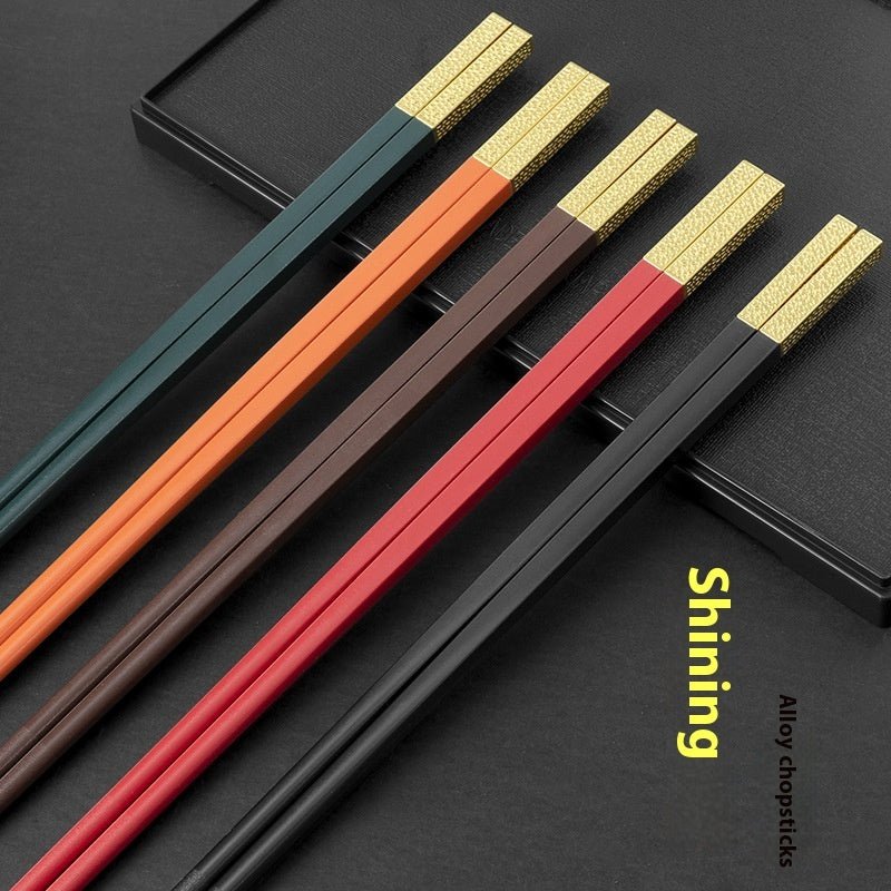 Durable Alloy Chopsticks – Household Mildew-Proof Reusable Flatware