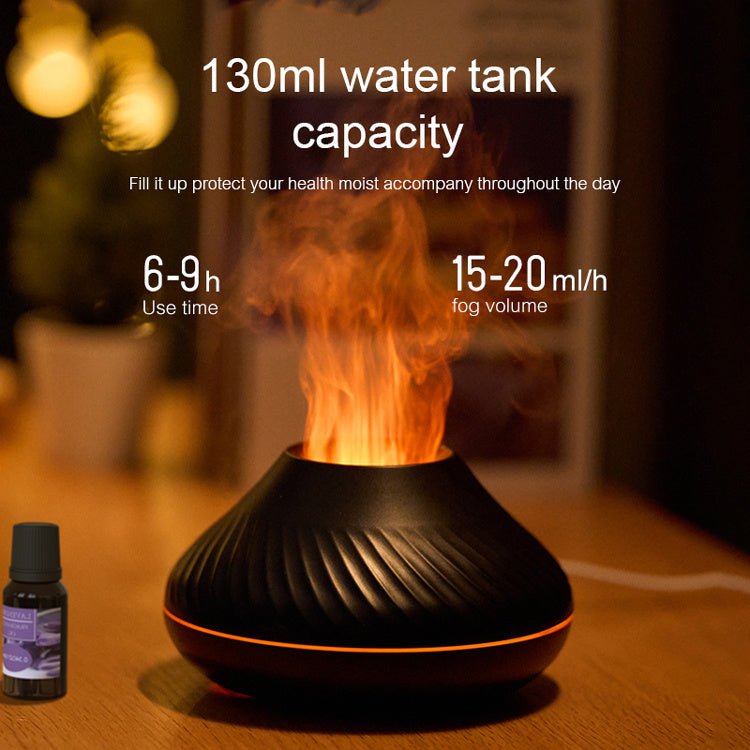 RGB Flame Effect Humidifier & Aroma Diffuser with 130ml Capacity