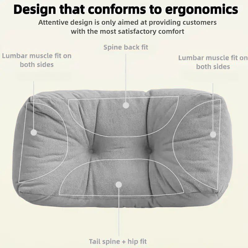 Comfy Lumbar Pillow for Office Chair, Sofa, or Bed - Pain Relief & Support - DonoHome