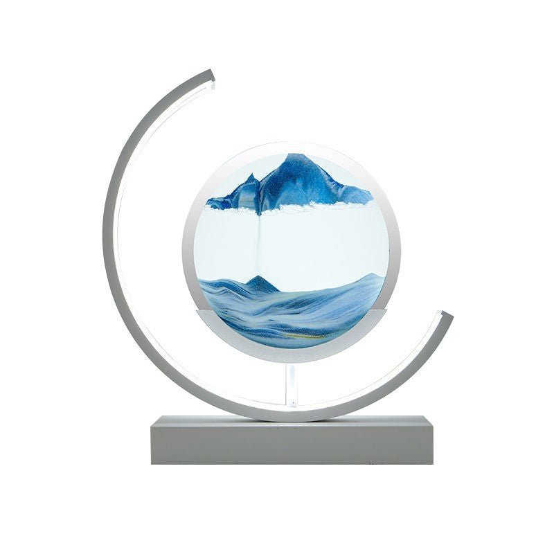 3D Moving Sand Art LED Lamp, Dimmable Quicksand Painting Light for Decor