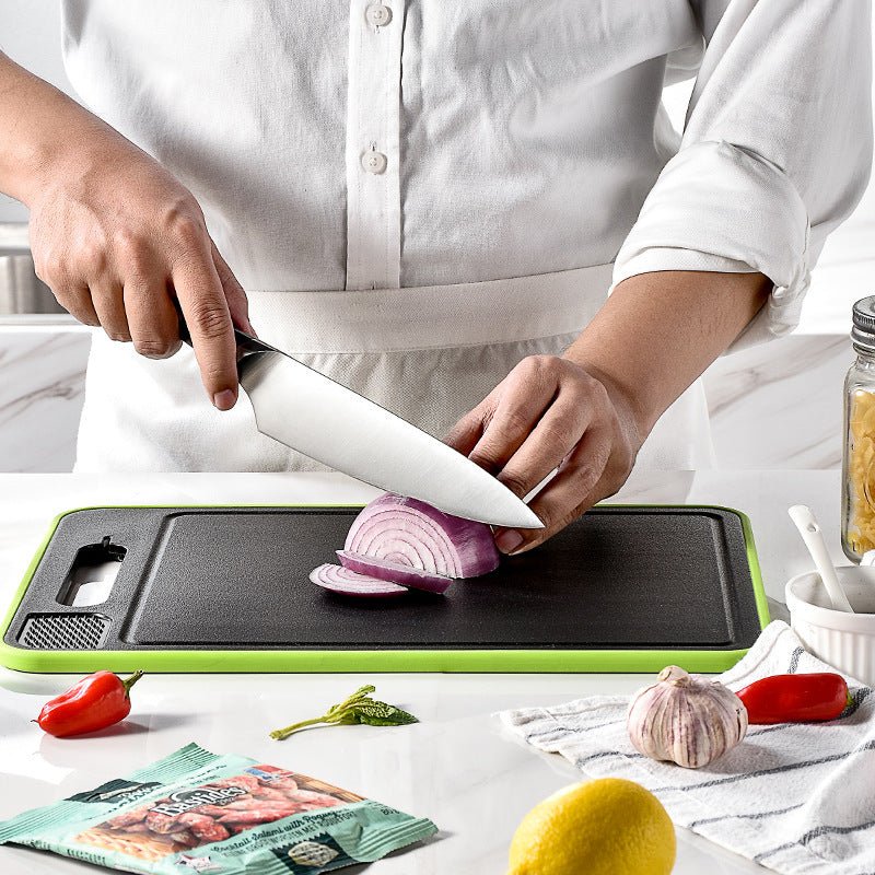 Double-Sided Cutting Board with Defrost Function & Knife Sharpener